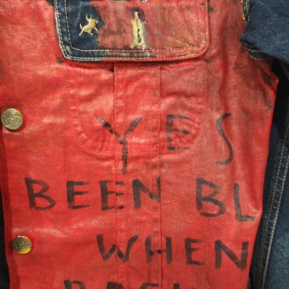 Custom Hand-Painted Lois Denim Jacket – Size S – One-of-a-Kind - Picture 3 of 5